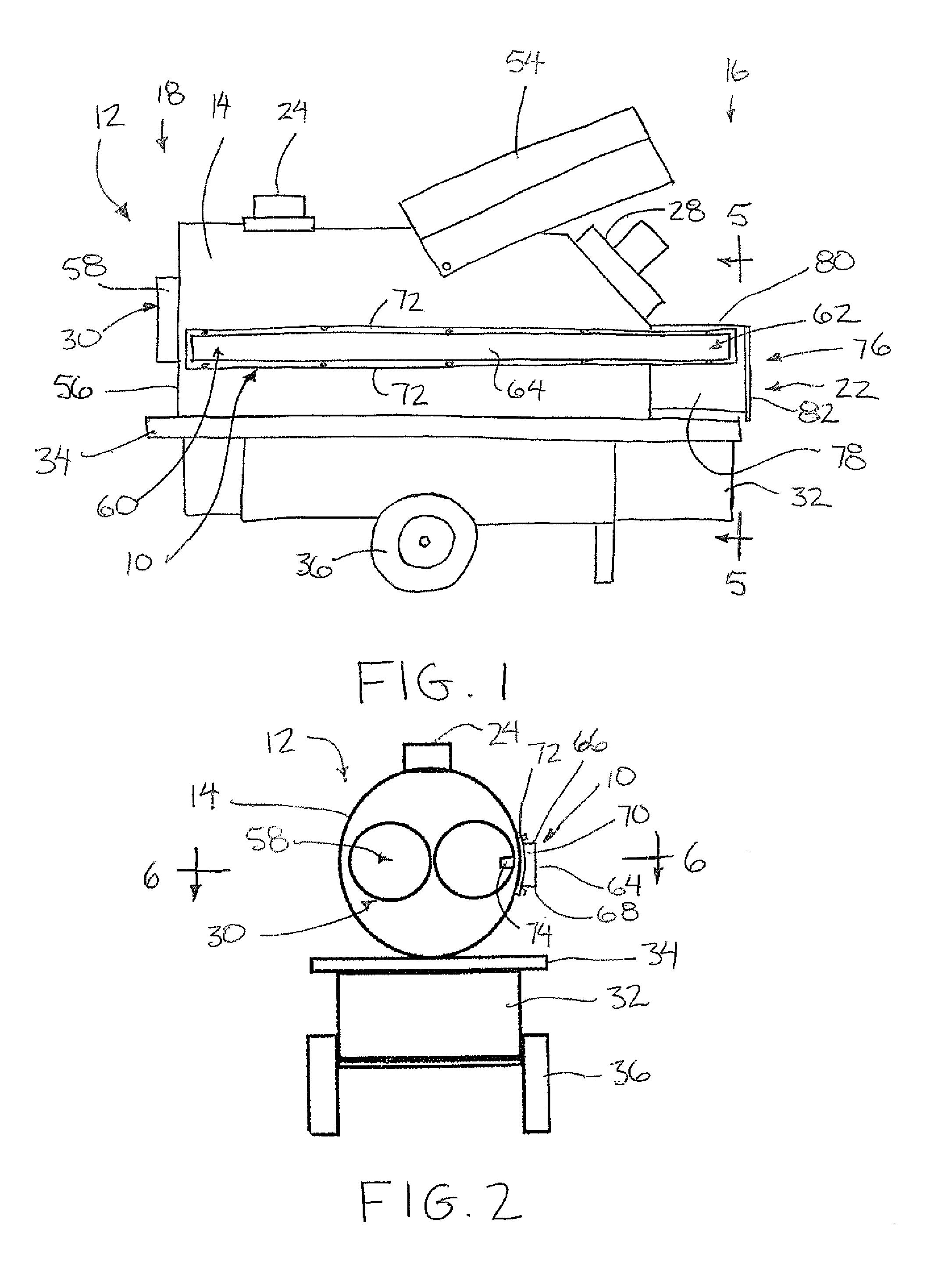 Auxiliary heating duct for an indirect fired heater