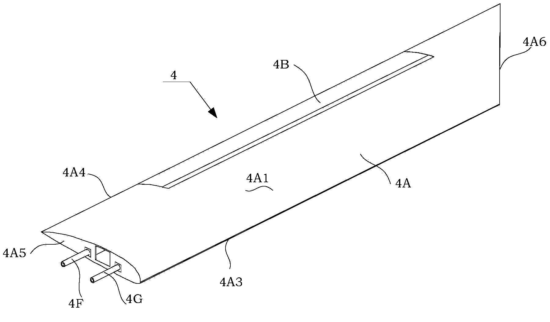 Wing rib-free rapid water injection and drainage wing suitable for sea and air across amphibious unmanned aerial vehicle