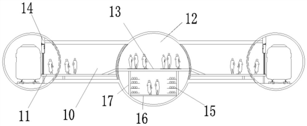 Structural layout of subway stations and intervals and mechanized rapid construction method of structural layout