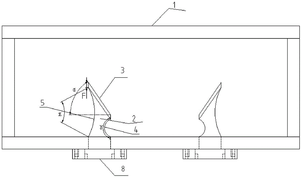 Low-resistance column type ultrasonic heat meter pipe section