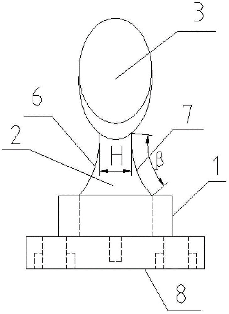 Low-resistance column type ultrasonic heat meter pipe section