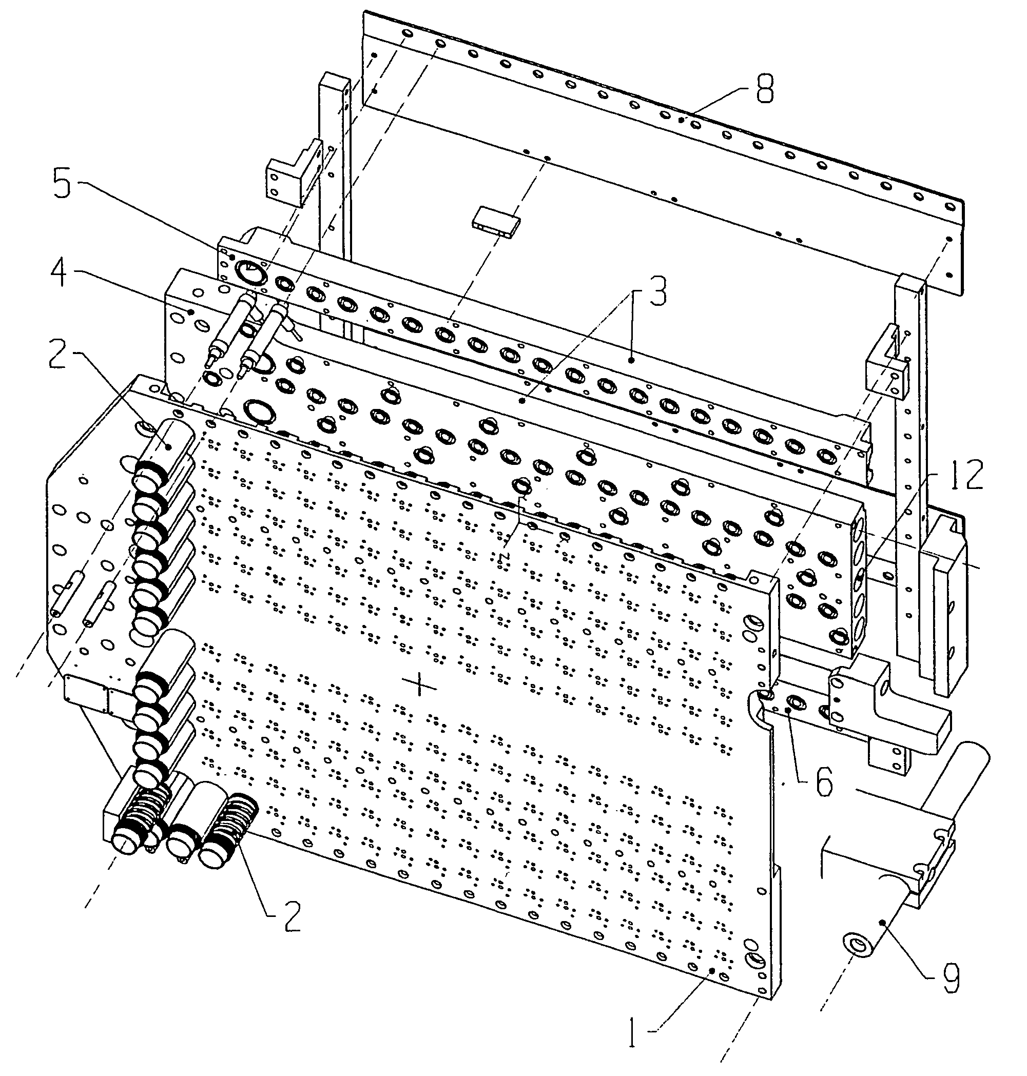 Cooling system for sleeves that are fixed to a carrier plate