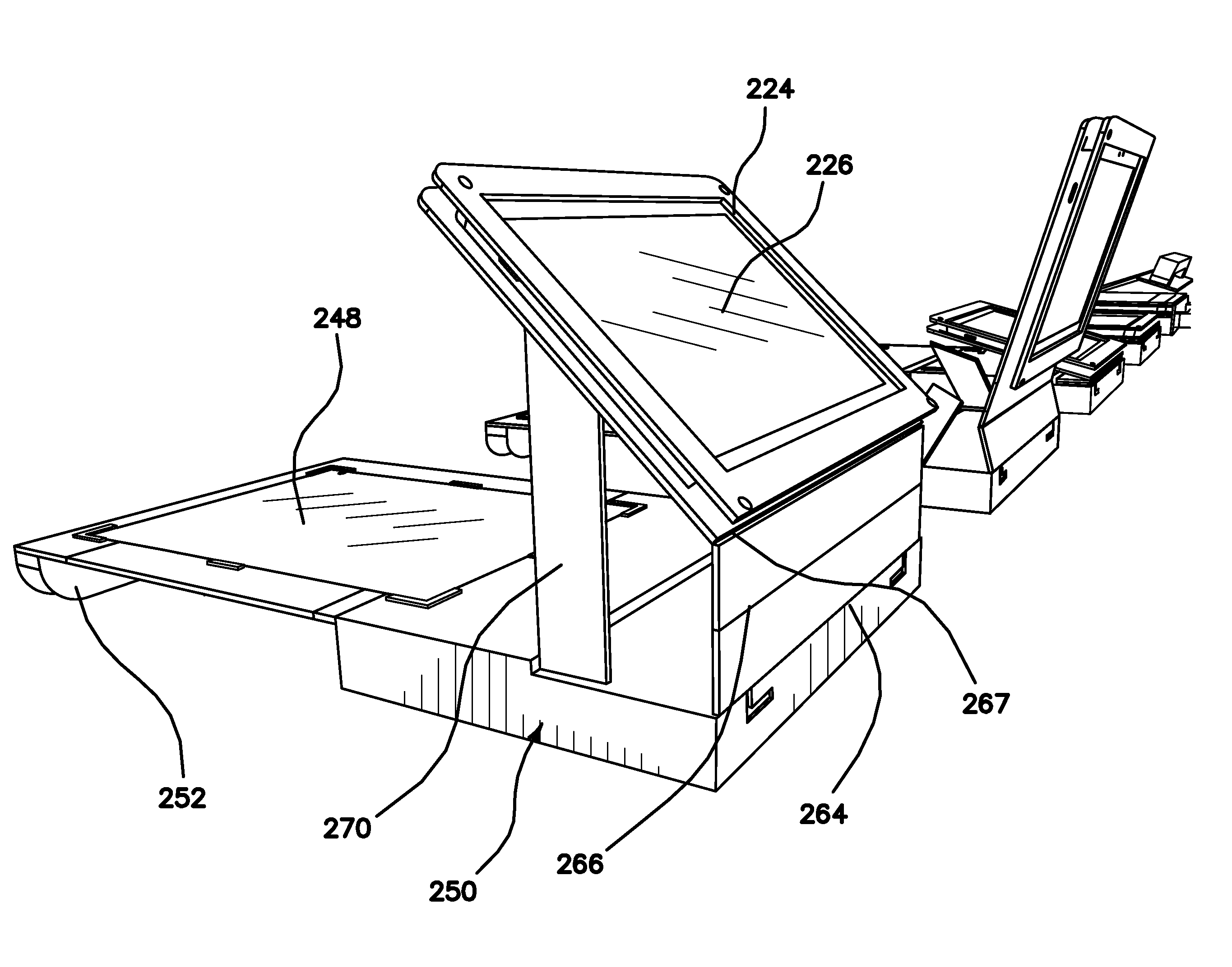 Vessel for scanning documents