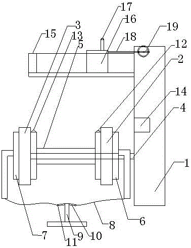 A packing tape rewinding machine