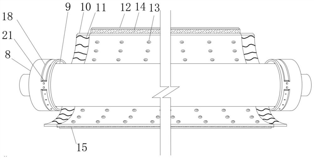 A leveling roller with a surface cleaning structure for conveying printed fabrics