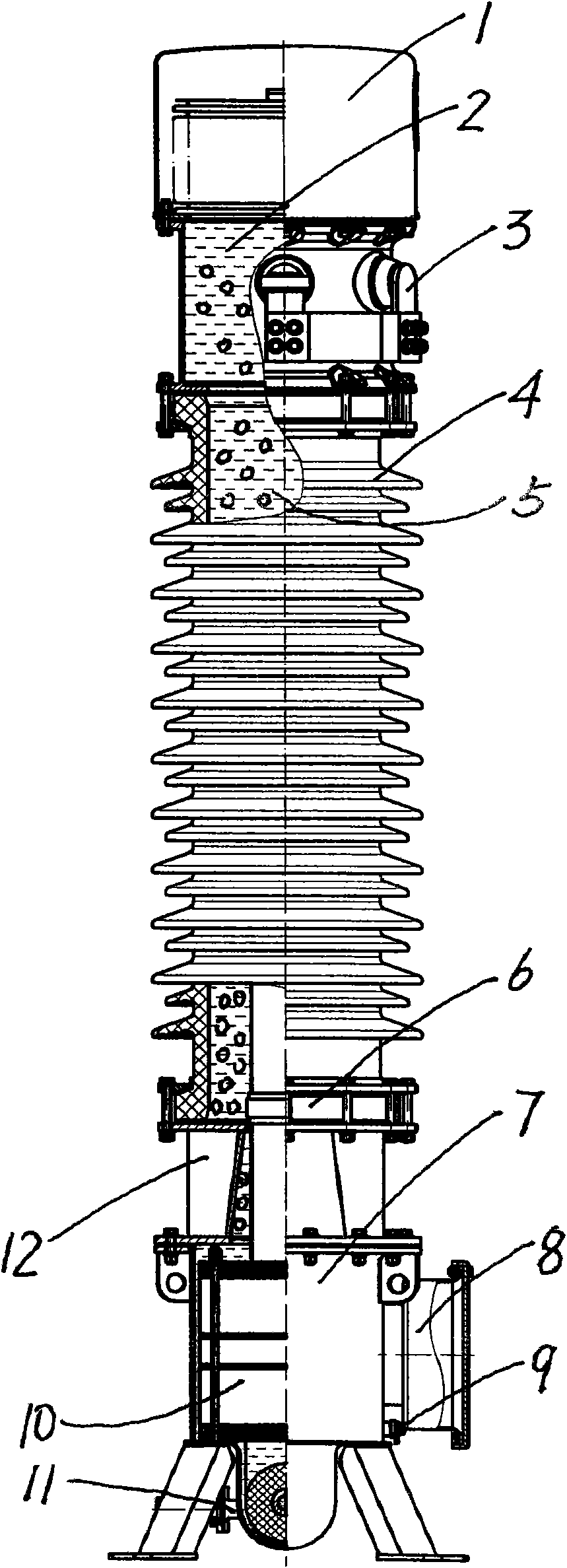 Vertical current transformer