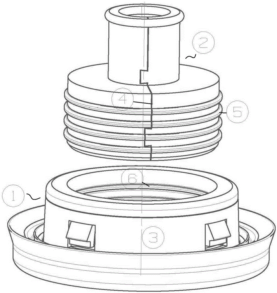 Sealing opening structure for two-sheet type rubber piece