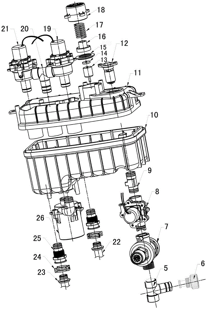 A water storage flush toilet