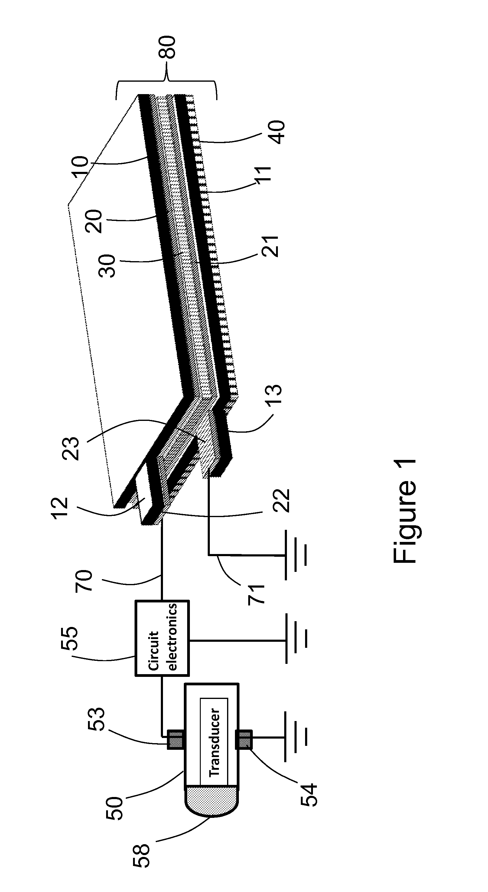 Cholesteric liquid crystal writing tablet erased by a piezoelectric transducer