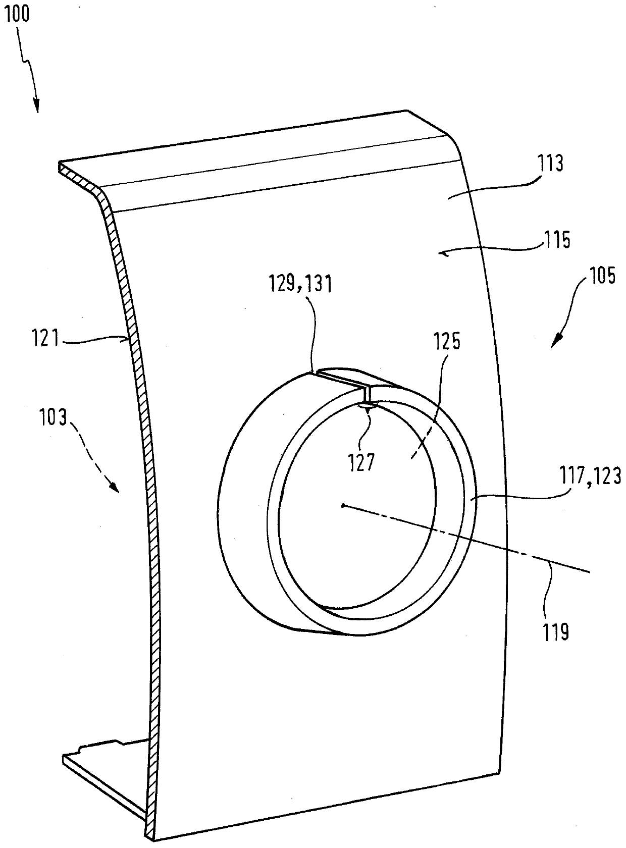 Household appliance comprising a switching element