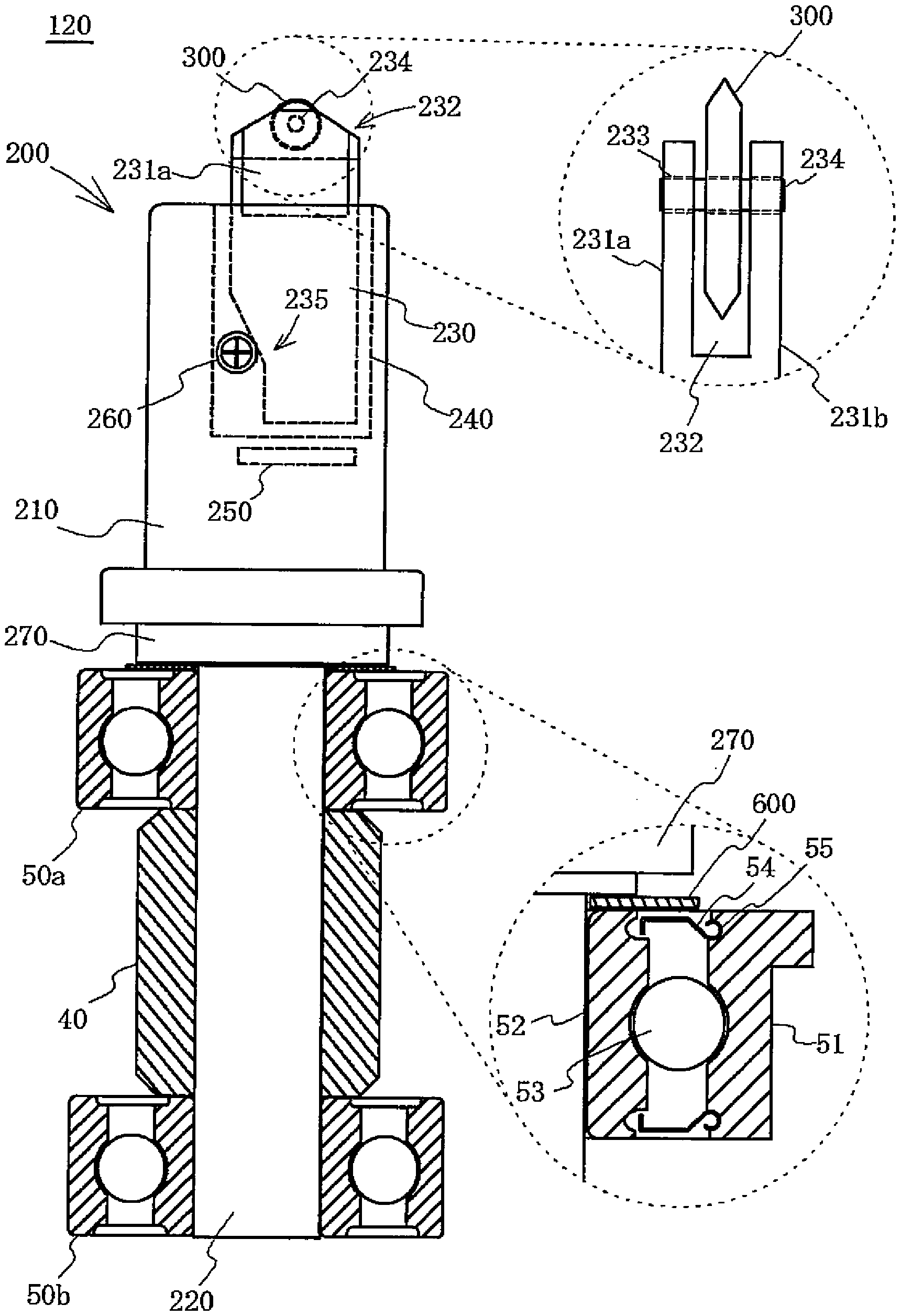 A keeping unit and a line drawing device