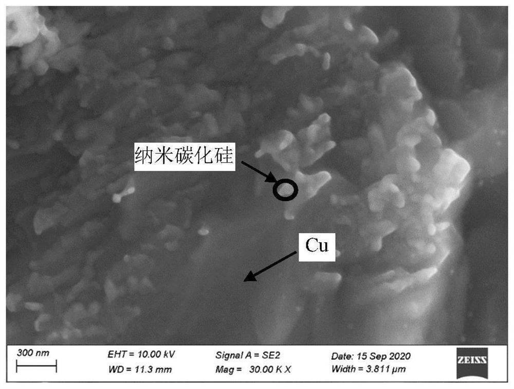 Nano silicon carbide particle reinforced copper-based spherical metal powder suitable for 3D printing and preparation method thereof