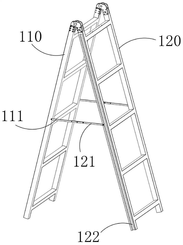 Manual ascending ladder for interior decoration