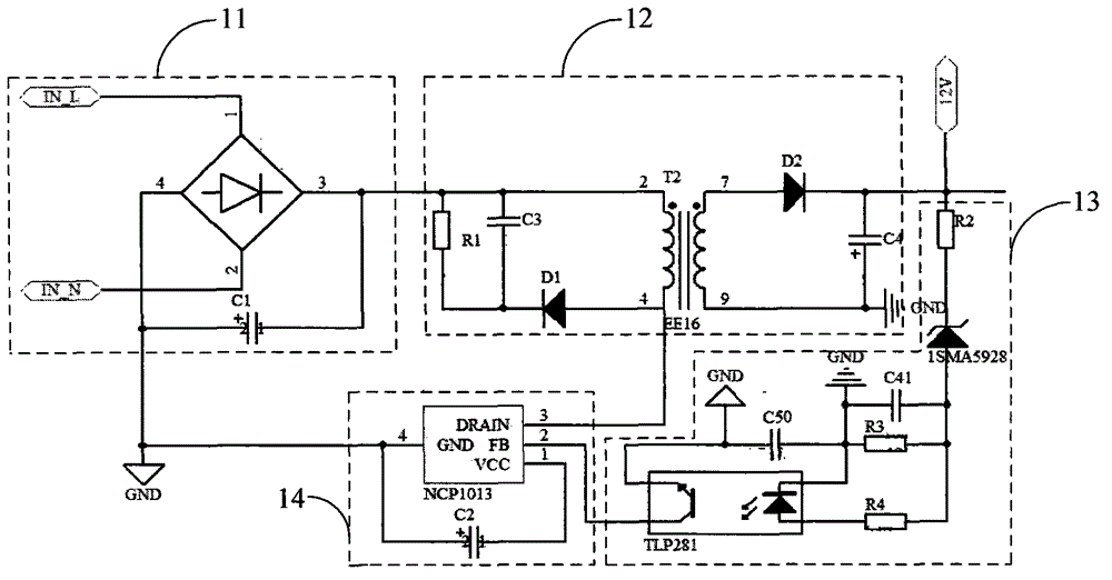 Power module circuit for electric vehicle charger controller
