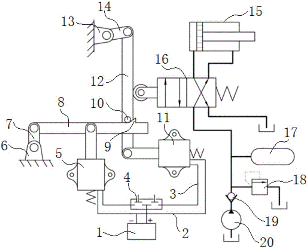 power-failure-maintaining-device-of-hydraulic-direction-changing-valve