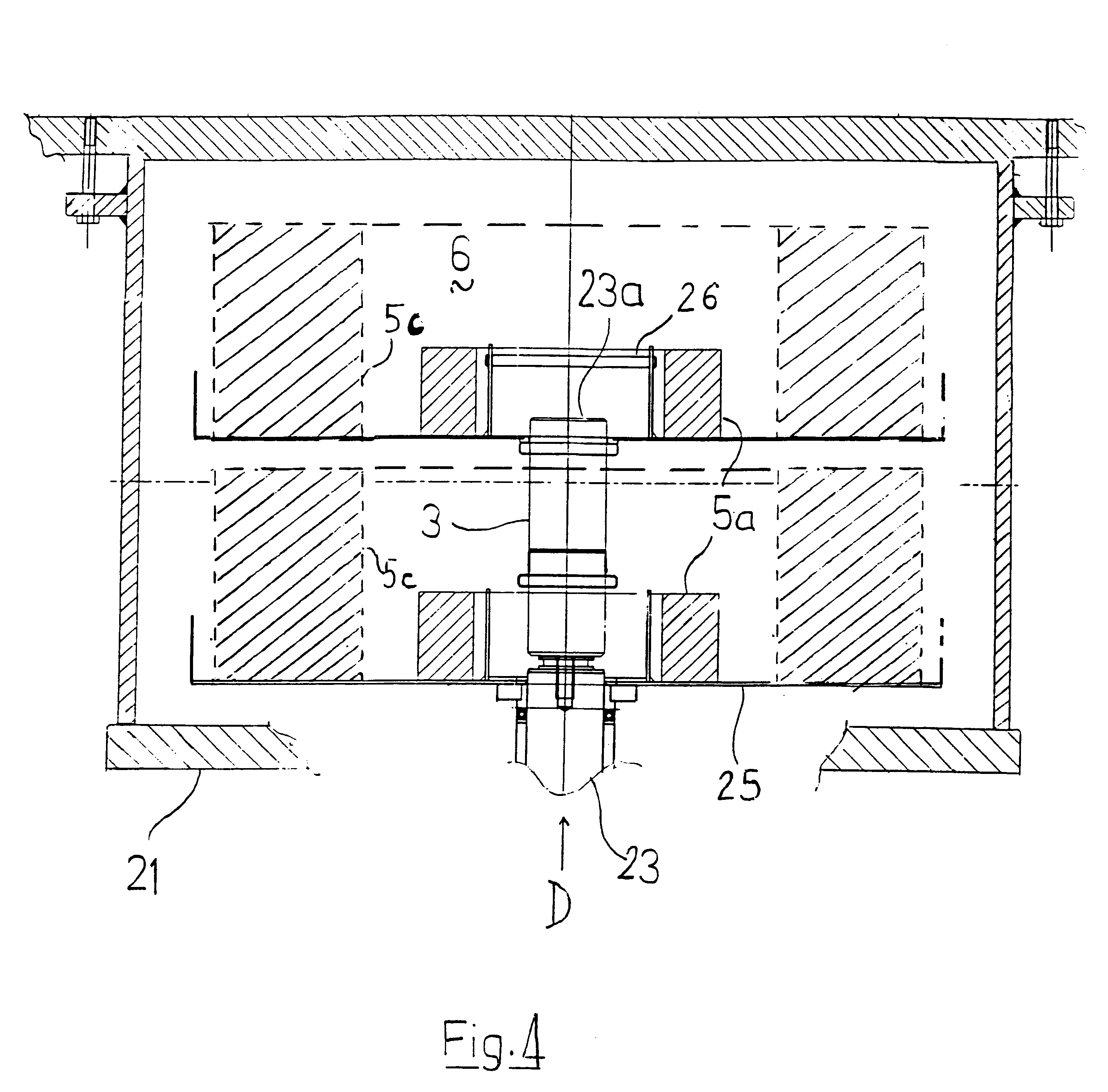 Process and device for cross-linking/expanding a blank for a safety support for a tire and support obtained by this process