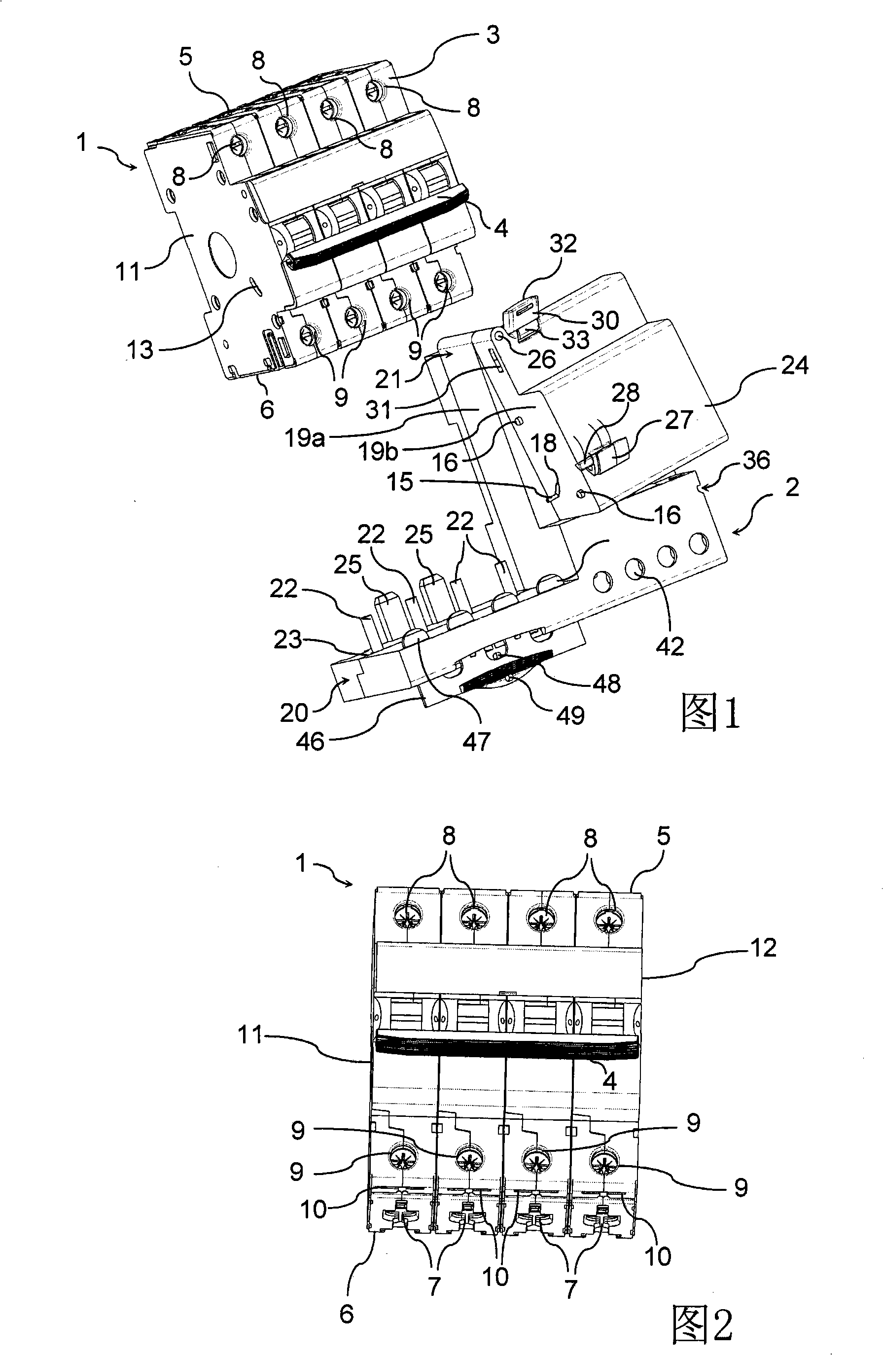 Residual current device for an electric circuit breaker
