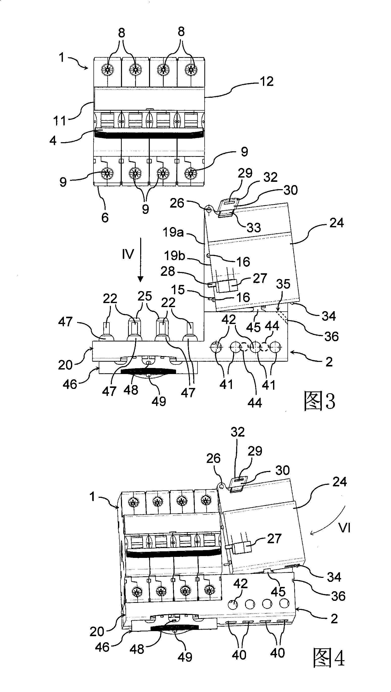 Residual current device for an electric circuit breaker