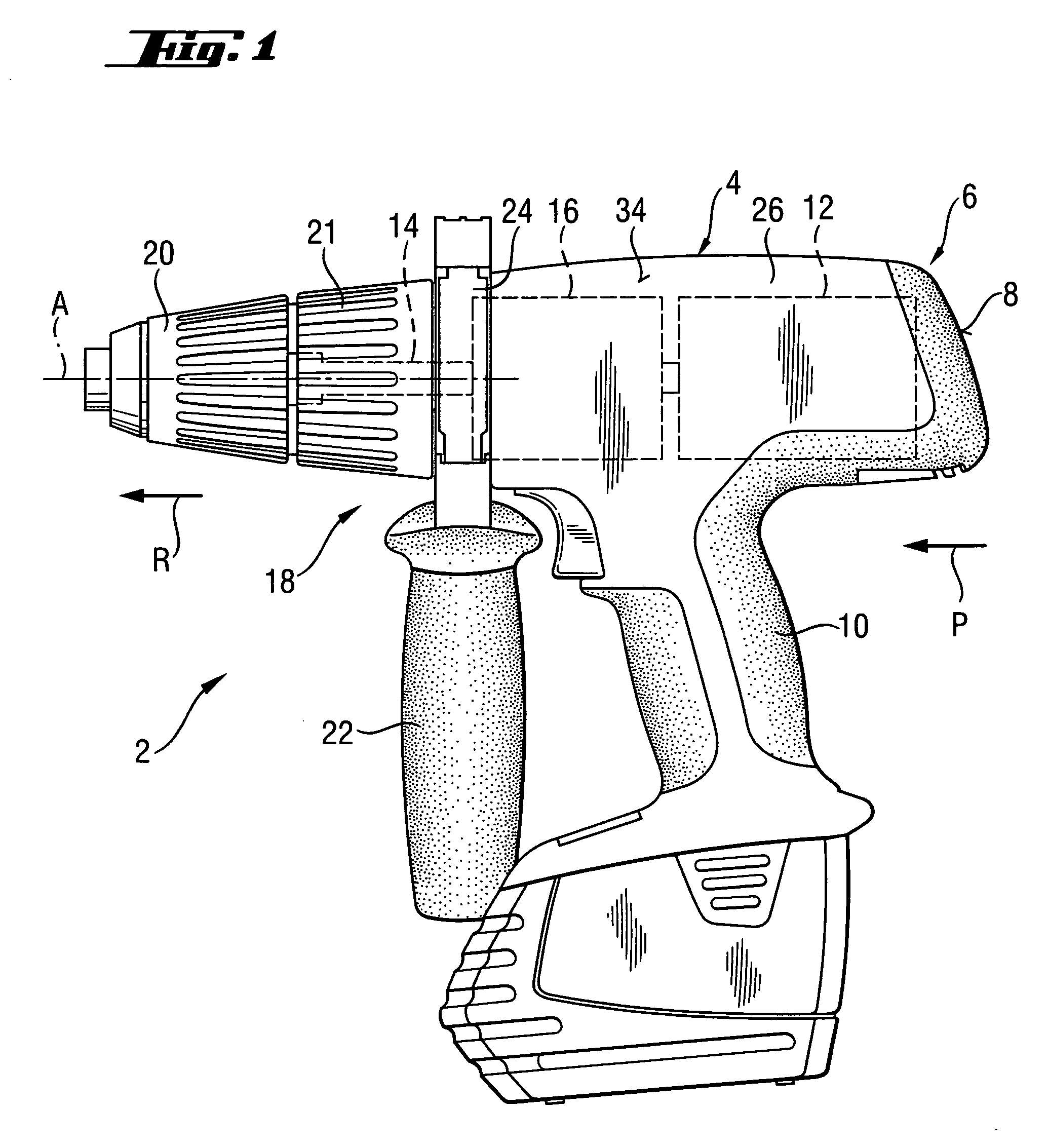 Hand-held power tool with ratchet percussion mechanism