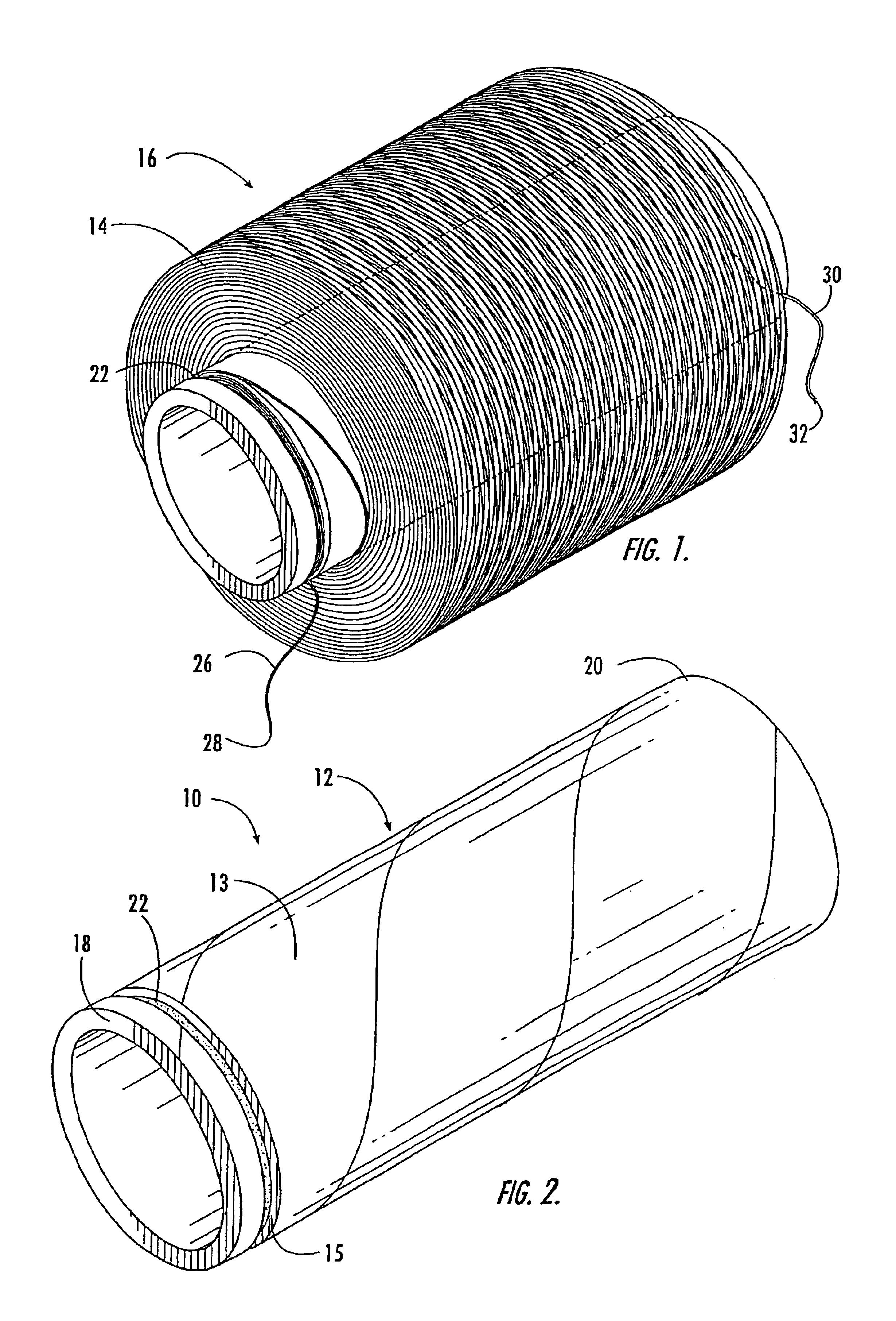 Textile tube with start-up feature