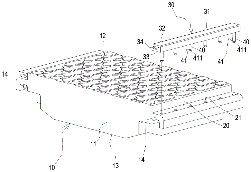 Rubber bead for fixing rubber slabs of railway level crossings