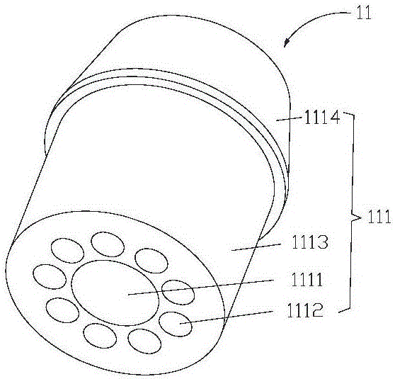 Ultrasonic flue gas flowmeter and sensor noise abatement device thereof