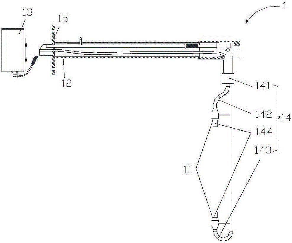 Ultrasonic flue gas flowmeter and sensor noise abatement device thereof