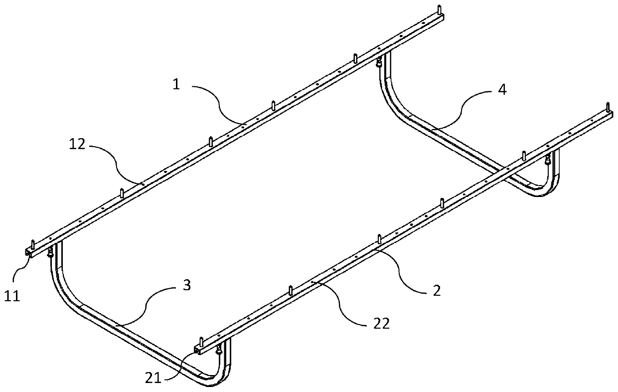 In-vehicle top frame of van and van provided with same