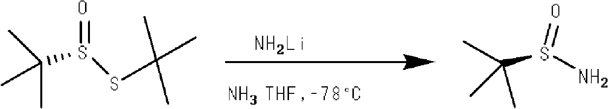 Process method for synthetizing tert-butyl sulfinamide