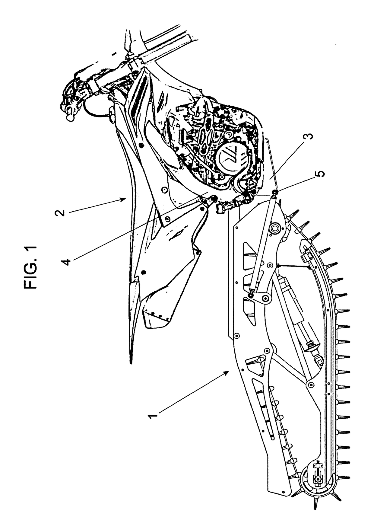 Long-travel track carriage and rising-rate suspension mechanism for a track-driven land vehicle