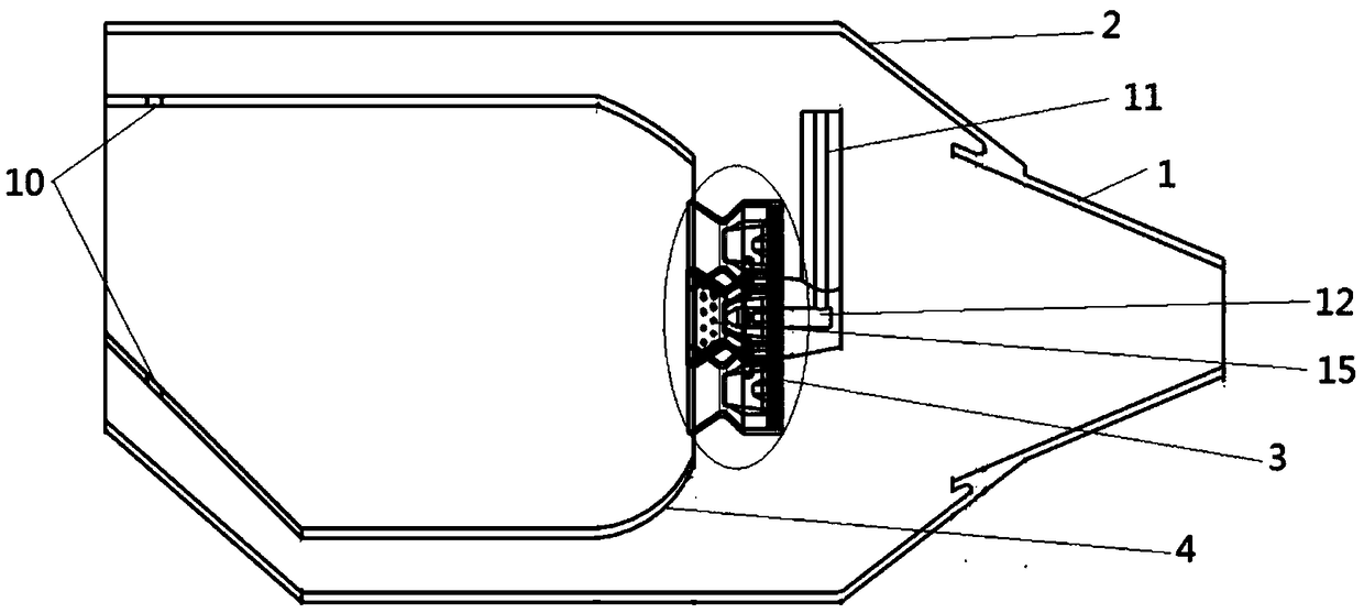 Low-pollution combustion chamber for direct injection of multi-point lean oil