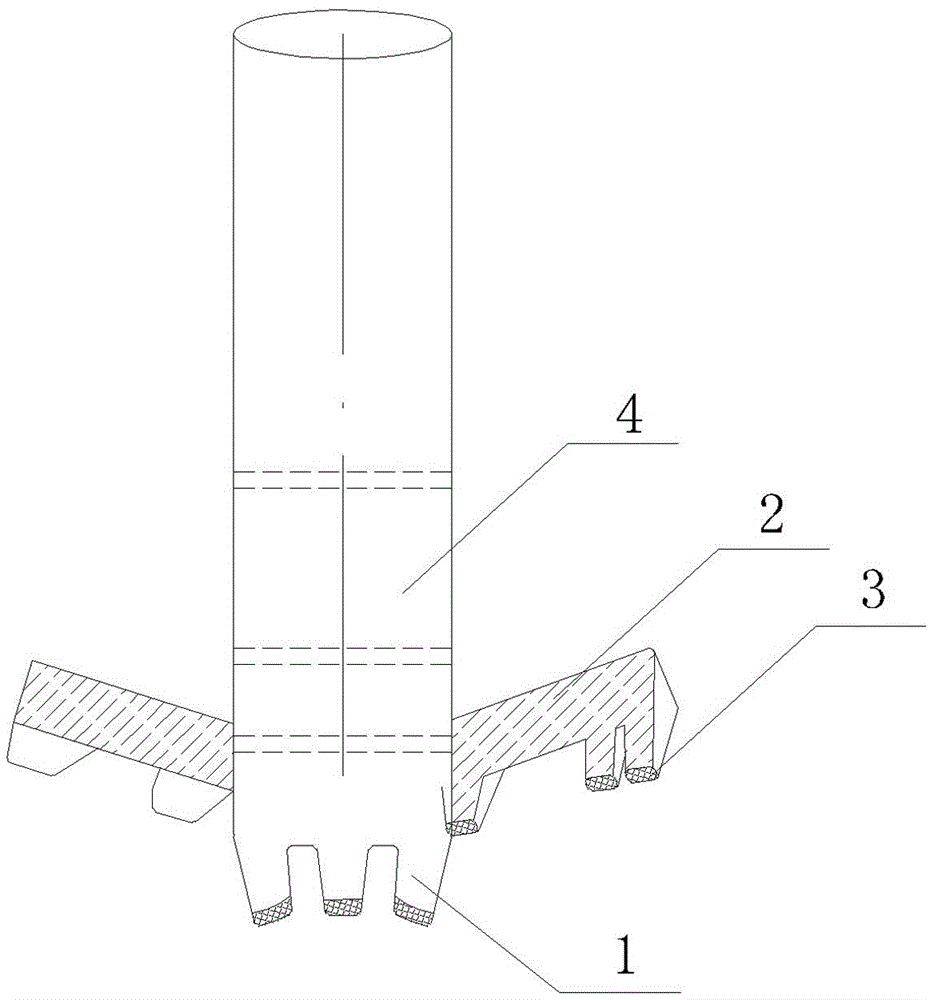 Cobble stratum super three-axis agitation stake and stirring method thereof