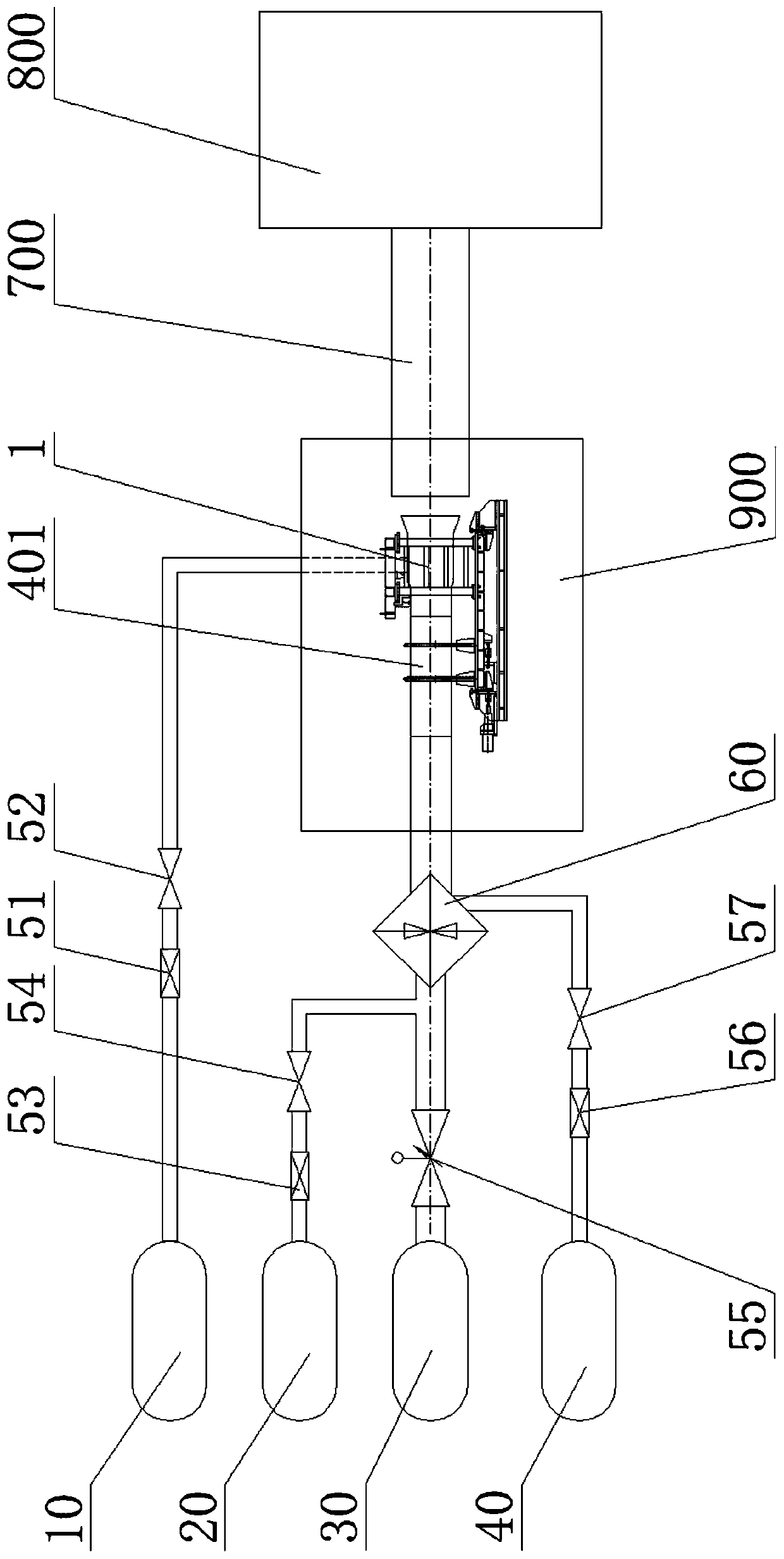 Engine test bed and test method thereof