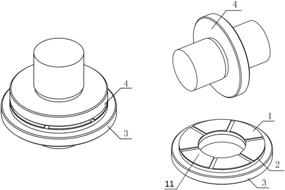 Flexible dynamic-pressure gas thrust bearing and assembling method thereof