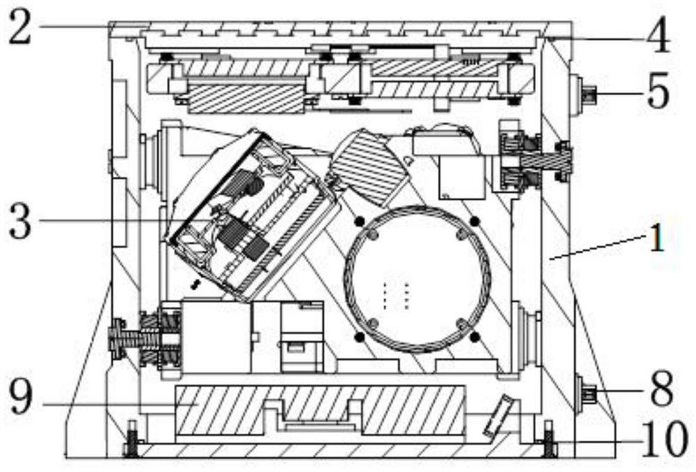 Five-axis redundant fiber-optic gyroscope measuring device structure