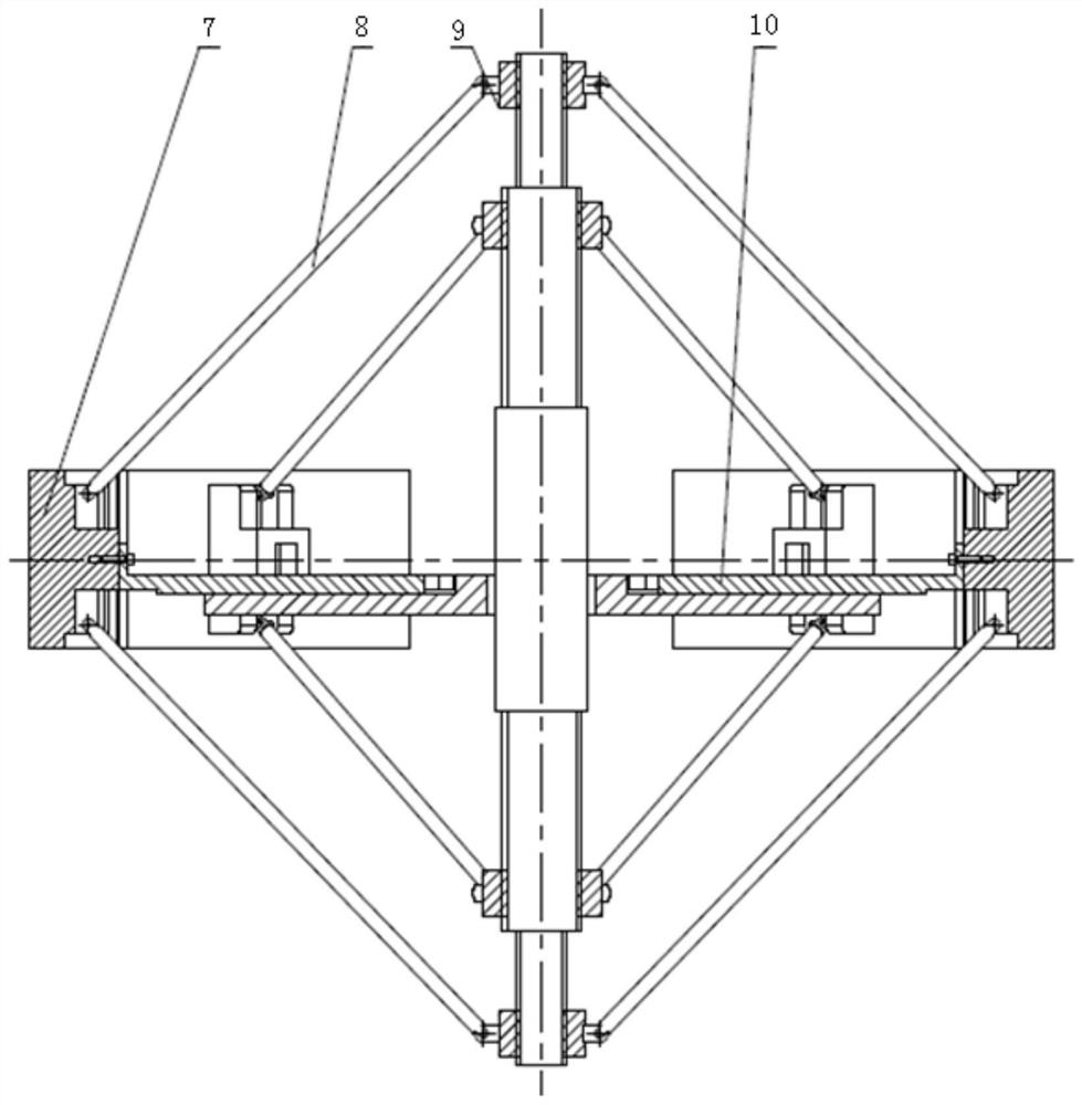 Tire vulcanization inner die driven by double nuts