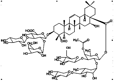 Anti-tumor pharmaceutical use of pentacyclic triterpene saponin compounds of szechuan melandium root