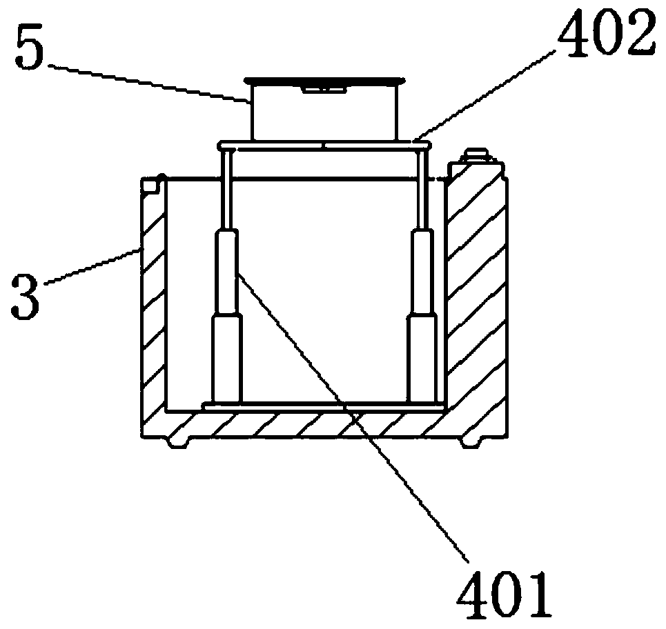 A cake embryo baking and demoulding device