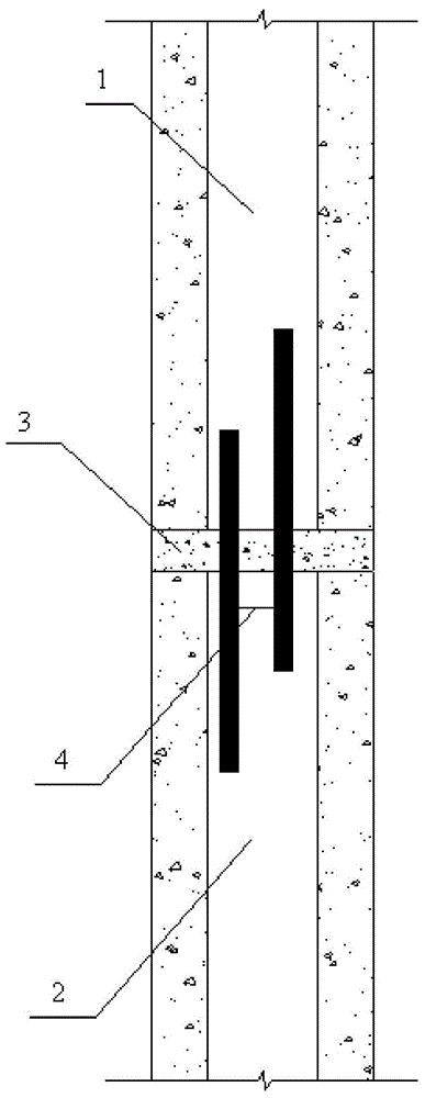 Wallboard interlayer connection for use at bottom enhanced part of laminated shear wall structure