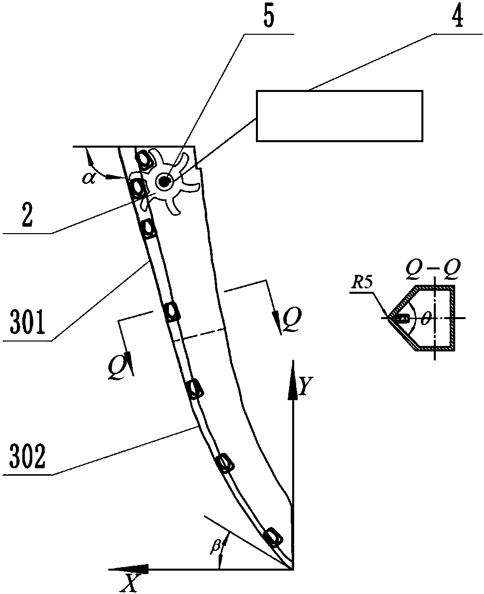 V-groove driving wheel type seed guiding device