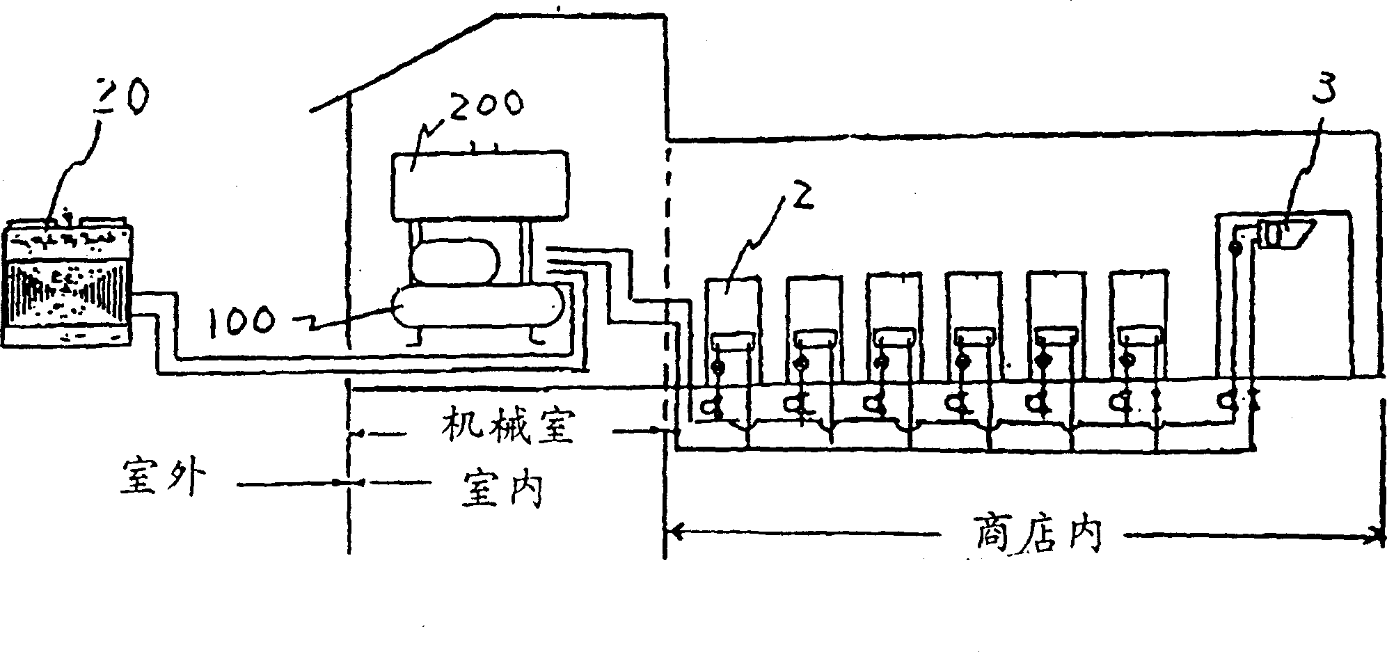 Refrigerator system for store