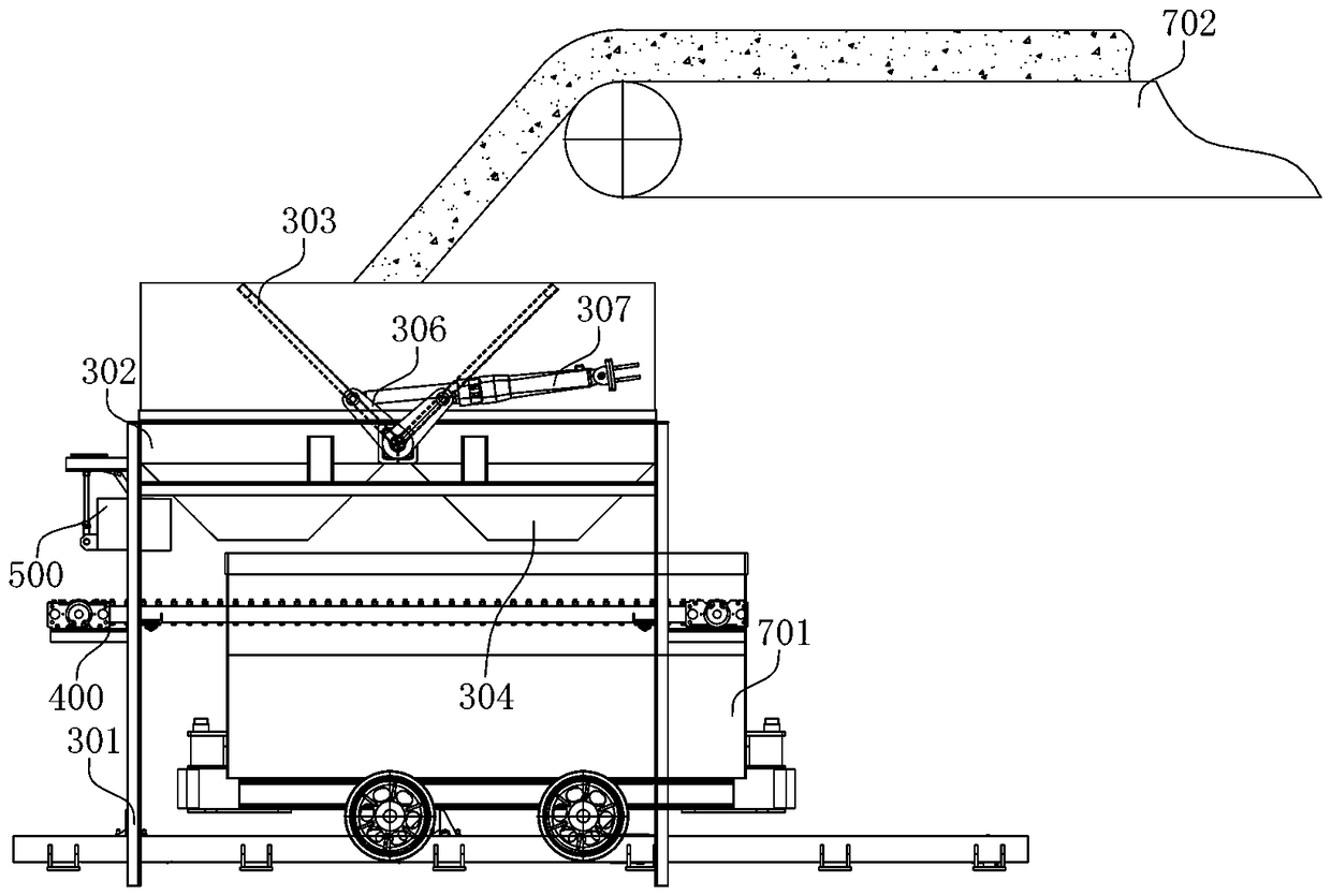 Continuous automatic gangue loading system and method for tramcars