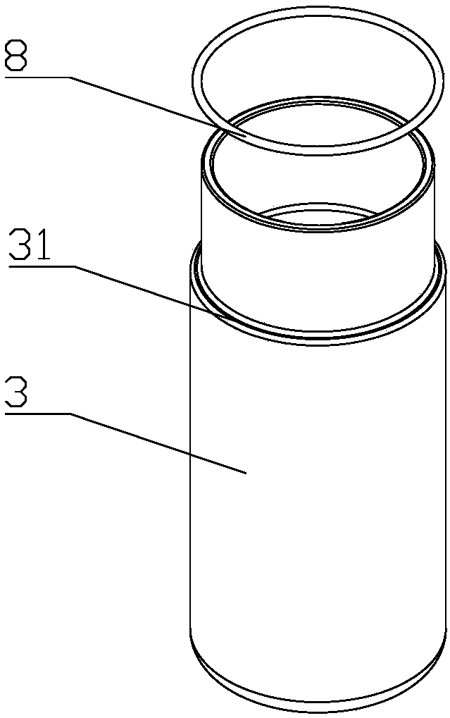 Cup with liftable inner container
