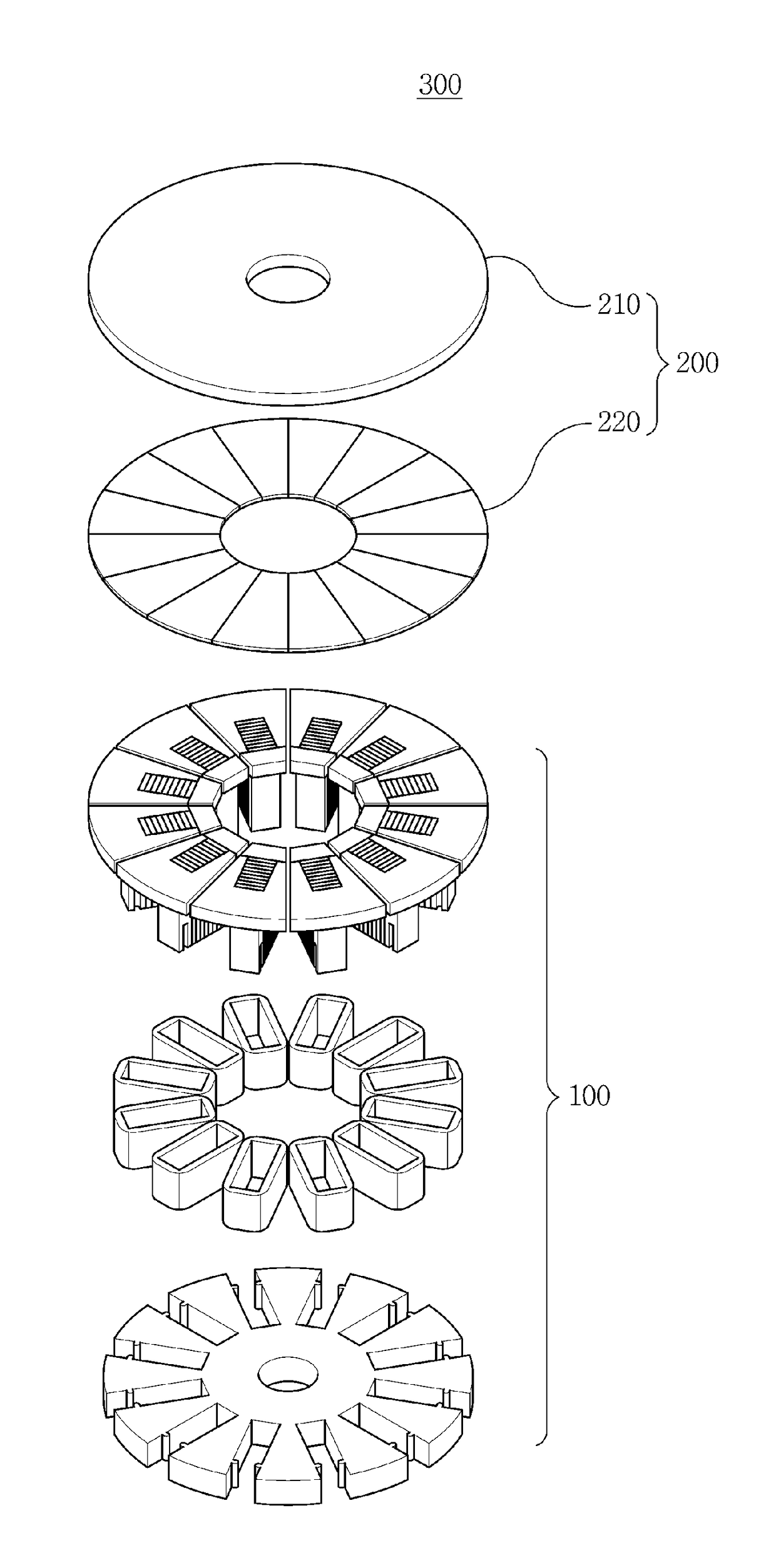 Stator of planar type motor, and planar type motor using same