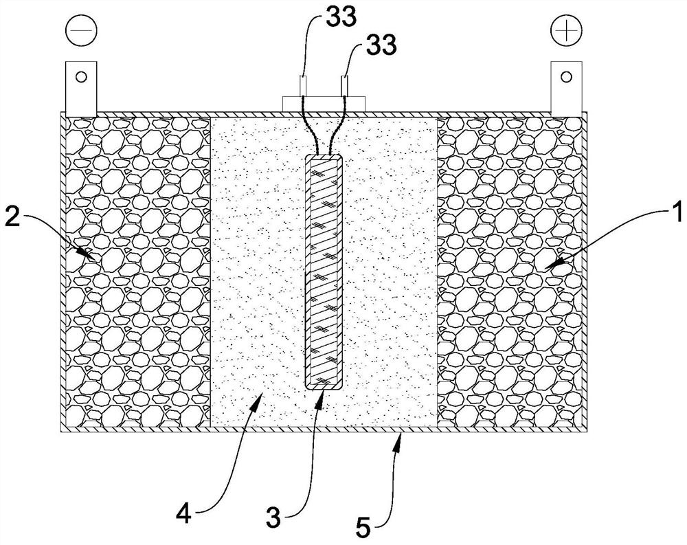 Ultrasonic solid-state lithium battery with built-in ultrasonic waves