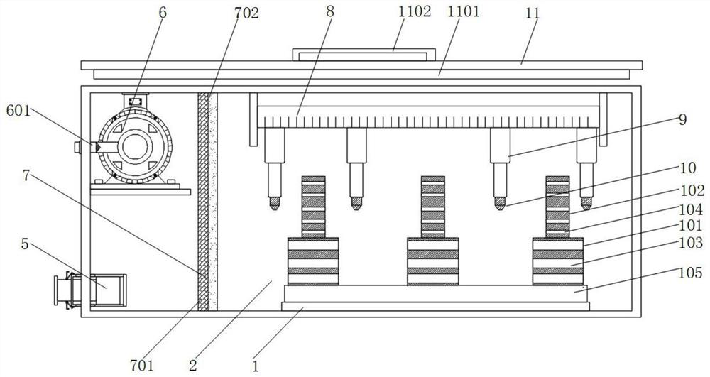 Electron beam cutting equipment with placing table