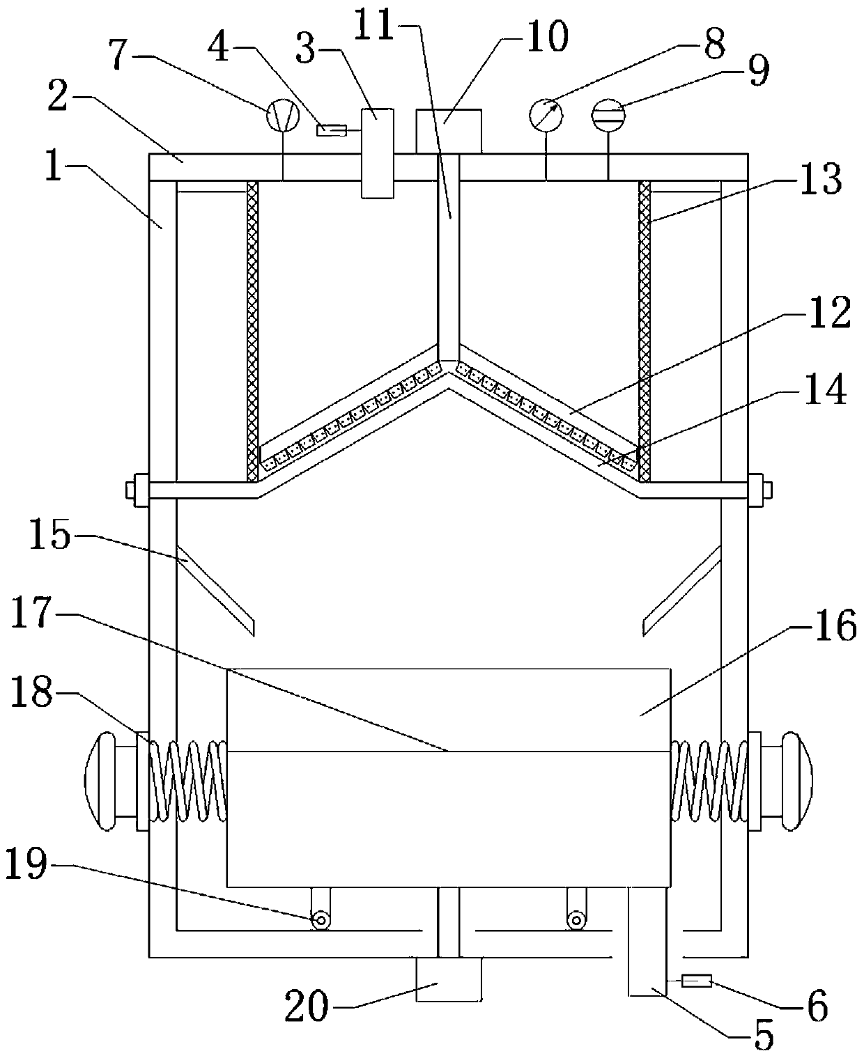 Filtering equipment of solid-particle aqueous dispersion and filtering method with filtering equipment of solid-particle aqueous dispersion used