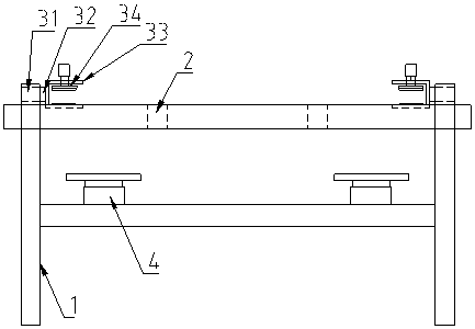 Glass cutting location supporting platform