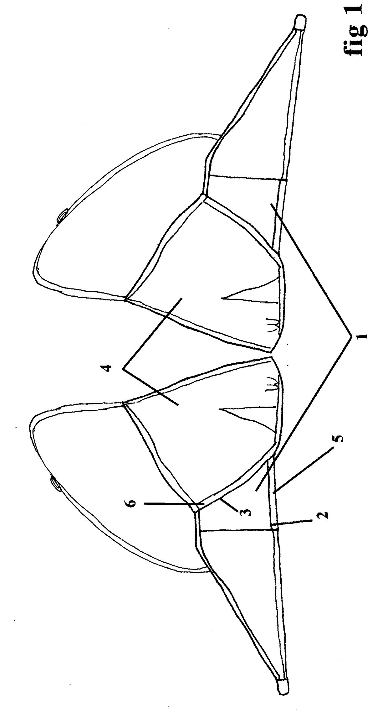 Flexible support structure for wire-free bras, bralettes and lingerie