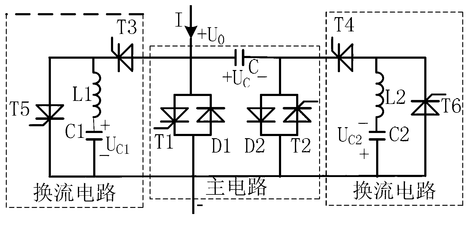 MMC (Modular Multi-level Converter) converter valve submodule device based on thyristor device and controlling method of submodule device